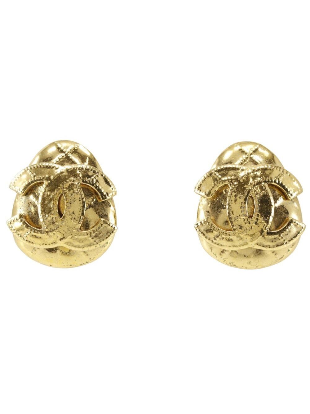 Chanel Cc Logo Clip-On Earrings 18K #228766C91B